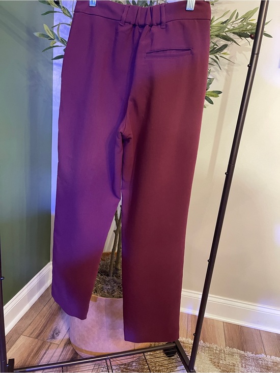 Old Navy Pants - Old Navy Burgundy Straight-Leg Pull-On Trousers